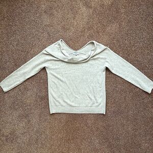 Fate Sweater Women’s Med Cowl Neck Oatmeal Wool Viscose Nylon Cashmere